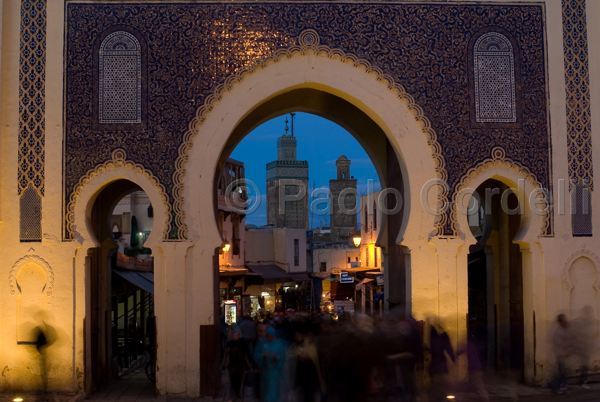 Bab Boujeloud Gate, Fes, Morocco
 (cod:Morocco 05)